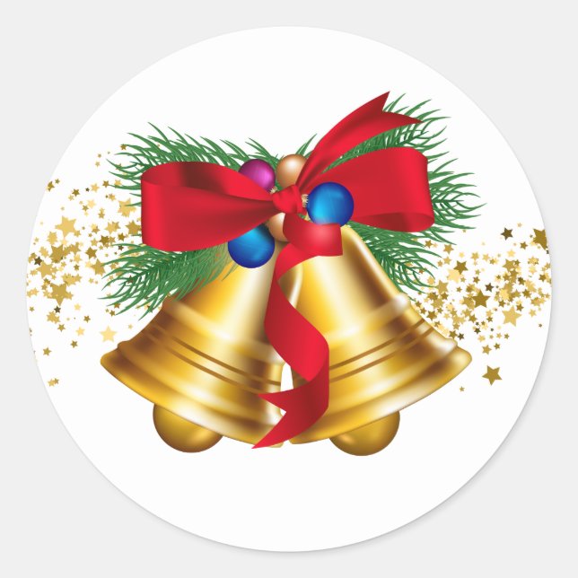 Adesivo Redondo Vinhetas de Natal (Frente)