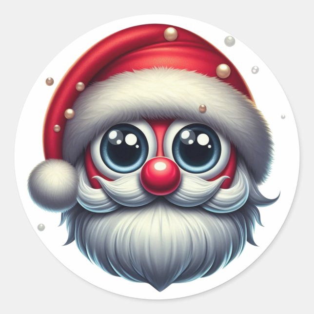 Adesivo Redondo Vinhetas de Natal (Frente)