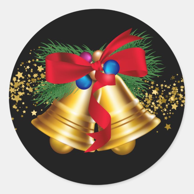 Adesivo Redondo Vinhetas de Natal (Frente)