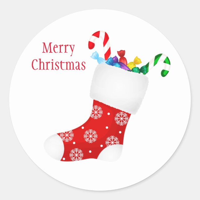 Adesivo Redondo Vinhetas de Natal (Frente)