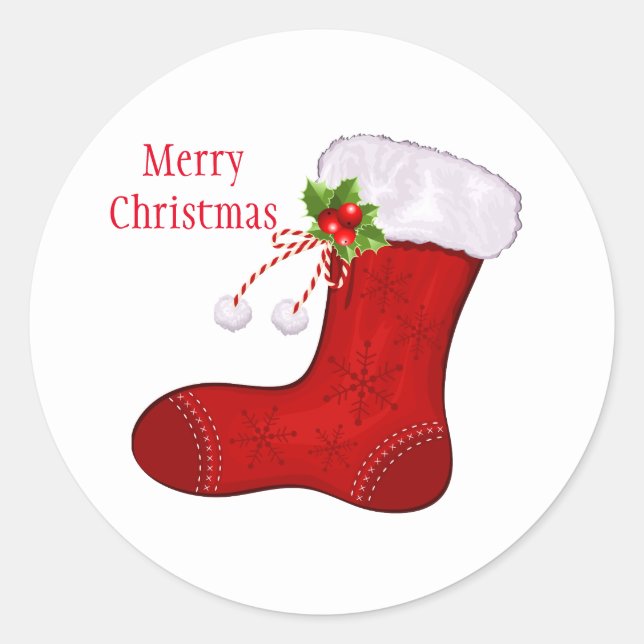 Adesivo Redondo Vinhetas de Natal (Frente)