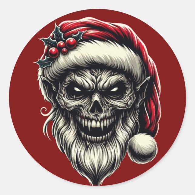 Adesivo Redondo Vinhetas de Natal (Frente)