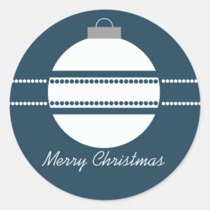 Adesivo Redondo Vinhetas de Natal de Ornamento Chic Simples