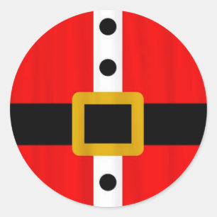 Adesivo Redondo Vinhetas de Natal/Fato de Papai Noel