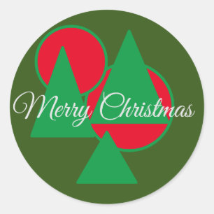 Adesivo Redondo Vinhetas de Natal Feliz