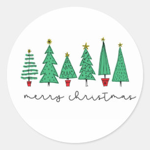 Adesivo Redondo Vinhetas de Natal Feliz