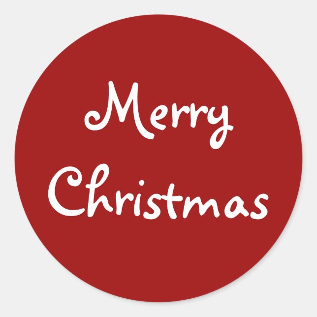 Adesivo Redondo Vinhetas de Natal Feliz (Frente)