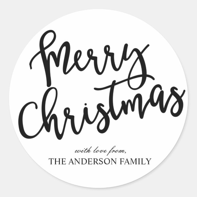 Adesivo Redondo Vinhetas de Natal / Feriados (Frente)