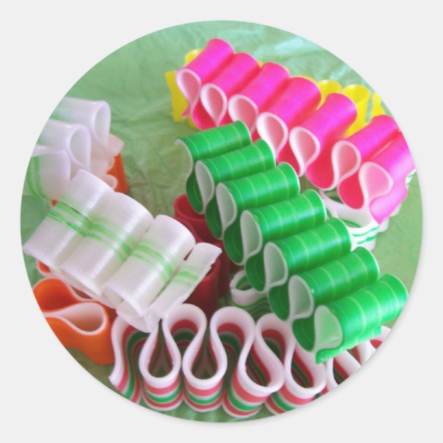 Adesivo Redondo Vinhetas de Natal grandes (Frente)