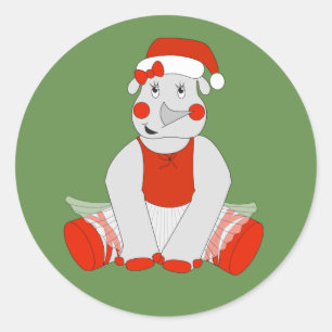 Adesivo Redondo Vinhetas de Natal ilustradas