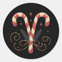 Adesivo Redondo Vinhetas de Natal lindas