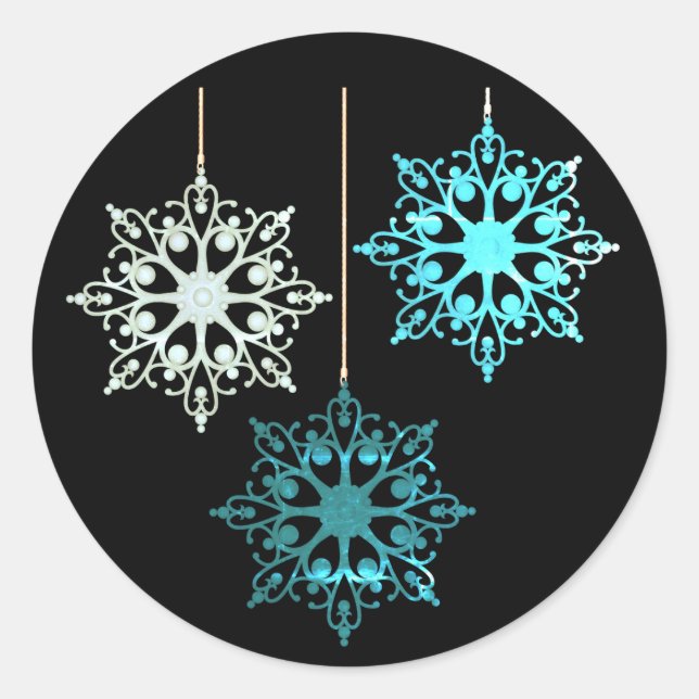 Adesivo Redondo Vinhetas de Natal lindas (Frente)