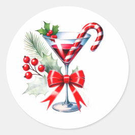 Adesivo Redondo Vinhetas de Natal lindas