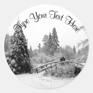 Adesivo Redondo Vinhetas de Natal Personalizadas