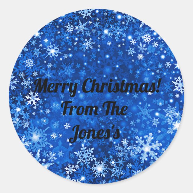 Adesivo Redondo Vinhetas de Natal Personalizadas (Frente)