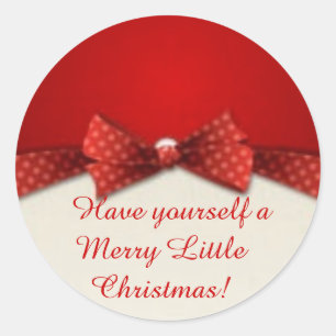 Adesivo Redondo Vinhetas de Natal redondas e bonitas