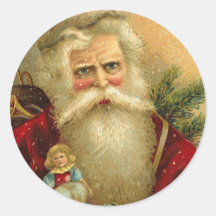 Adesivo Redondo Vinhetas de Natal Vitorianas