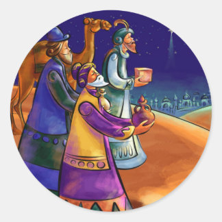 Adesivo Redondo Vinhetas de Natividade