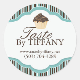 Adesivo Redondo Vinhetas de padaria decorativa