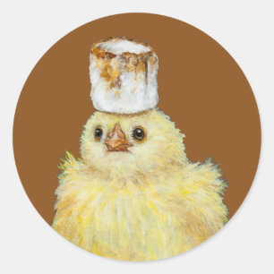 Adesivo Redondo Vinhetas de Peito Marshmallow