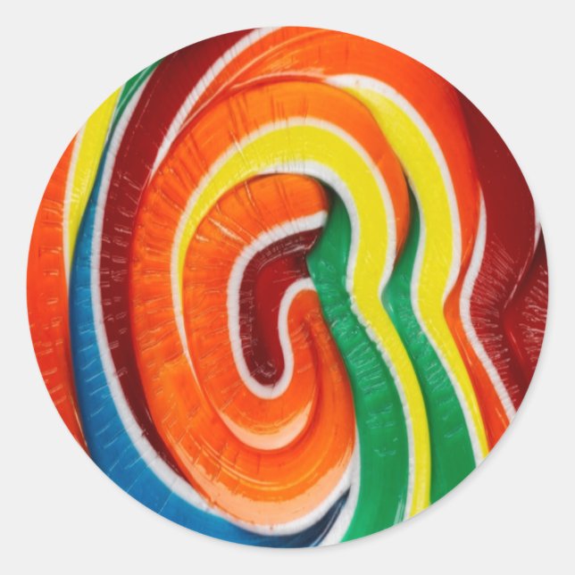 Adesivo Redondo Vinhetas de pirulito (Frente)