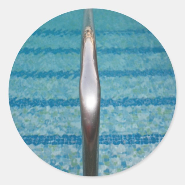 Adesivo Redondo Vinhetas de Piscina (Frente)