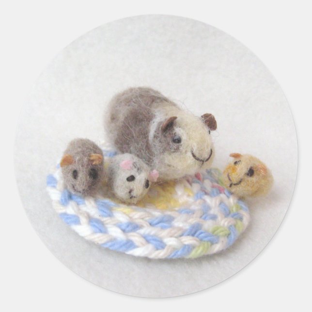 Adesivo Redondo Vinhetas de porco (Frente)