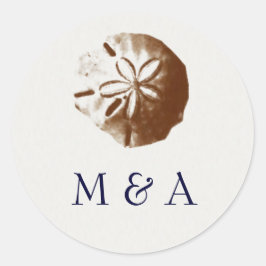 Adesivo Redondo vinhetas de praia