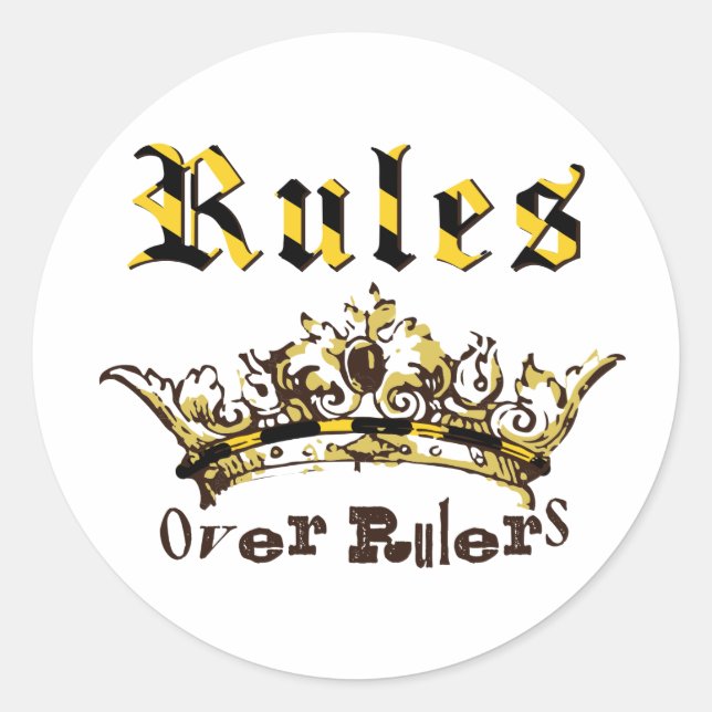 Adesivo Redondo Vinhetas de Regras do Marechal (Frente)