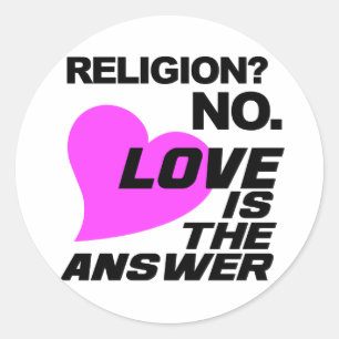 Adesivo Redondo Vinhetas de religião e amor