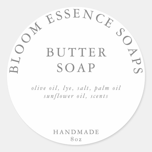 Adesivo Redondo Vinhetas de sabão (Frente)