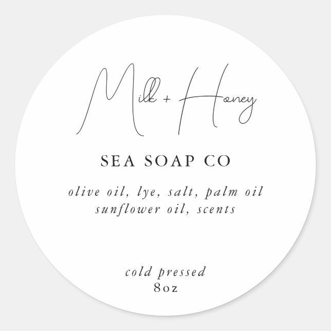 Adesivo Redondo Vinhetas de sabão (Frente)