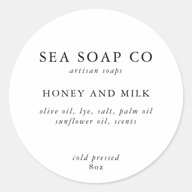 Adesivo Redondo Vinhetas de sabão (Frente)