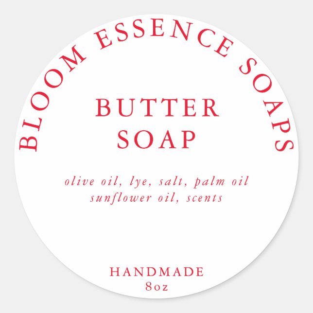 Adesivo Redondo Vinhetas de sabão (Frente)