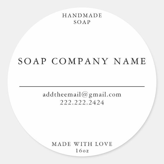 Adesivo Redondo Vinhetas de sabão (Frente)