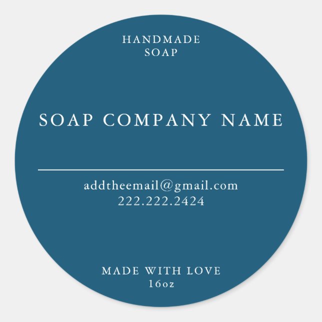 Adesivo Redondo Vinhetas de sabão (Frente)