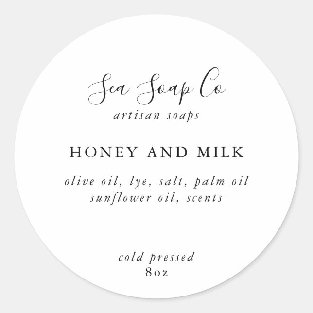 Adesivo Redondo Vinhetas de sabão (Frente)