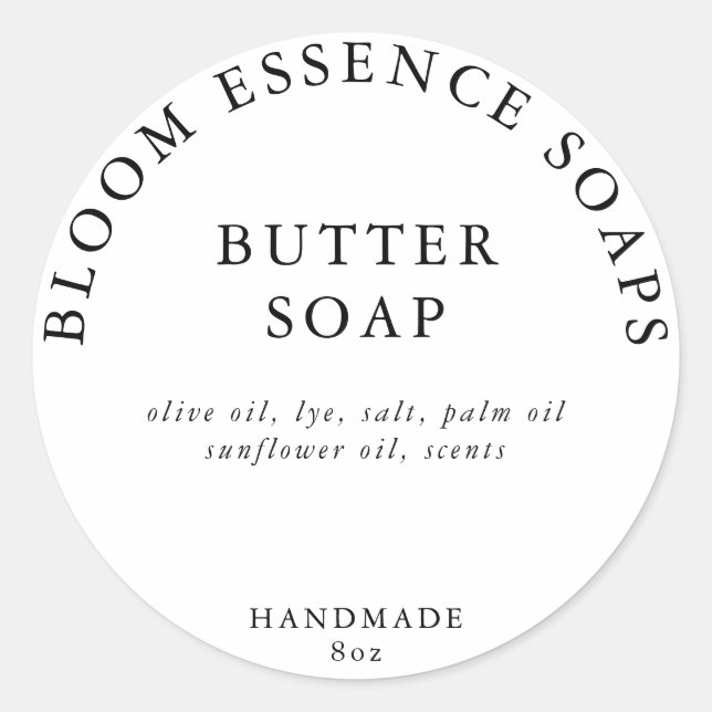 Adesivo Redondo Vinhetas de sabão (Frente)