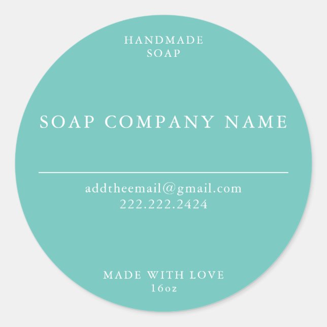 Adesivo Redondo Vinhetas de sabão (Frente)