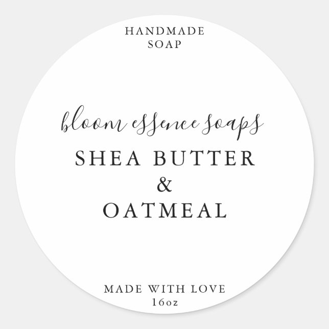 Adesivo Redondo Vinhetas de sabão (Frente)