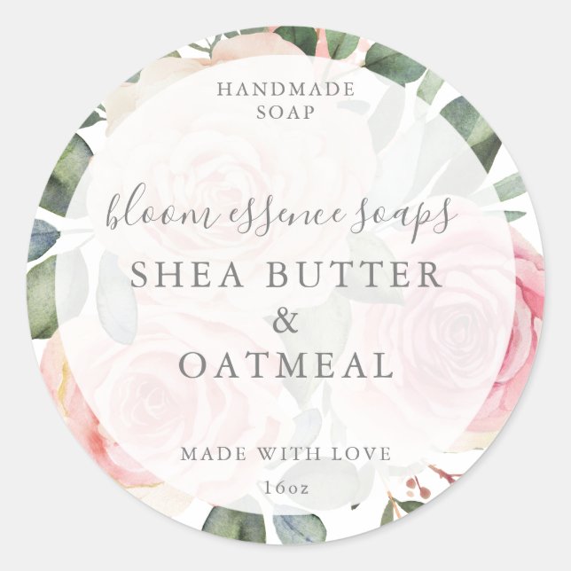 Adesivo Redondo Vinhetas de sabão (Frente)