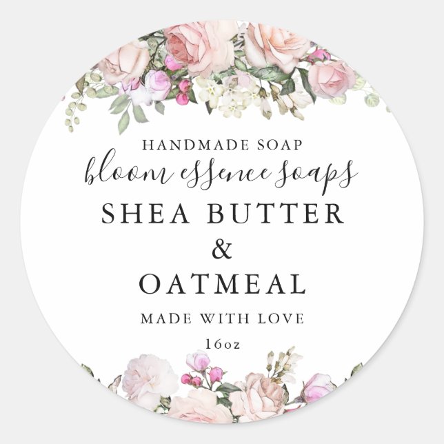 Adesivo Redondo Vinhetas de sabão (Frente)