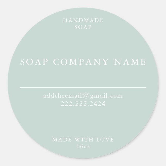 Adesivo Redondo Vinhetas de sabão (Frente)