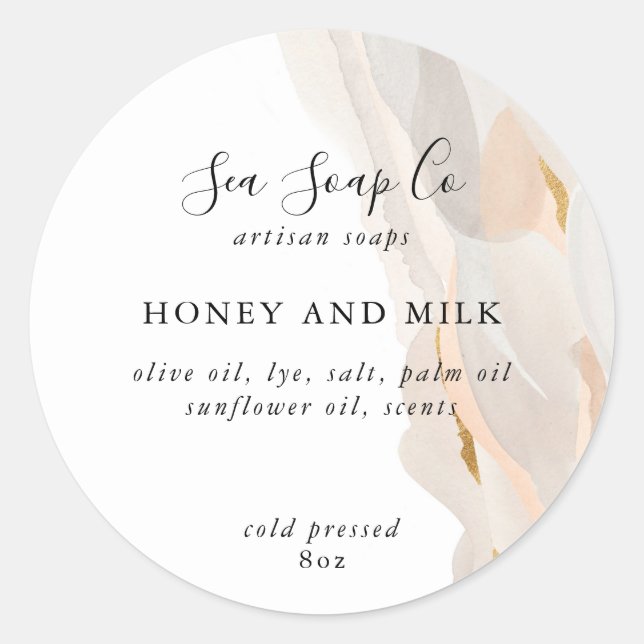 Adesivo Redondo Vinhetas de sabão (Frente)