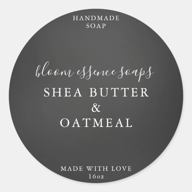 Adesivo Redondo Vinhetas de sabão de giz (Frente)