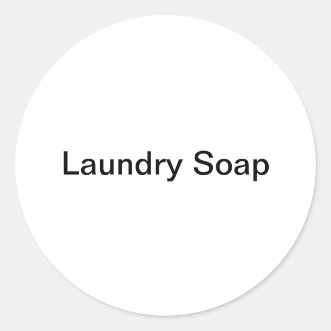 Adesivo Redondo Vinhetas de sabão para roupa (Frente)