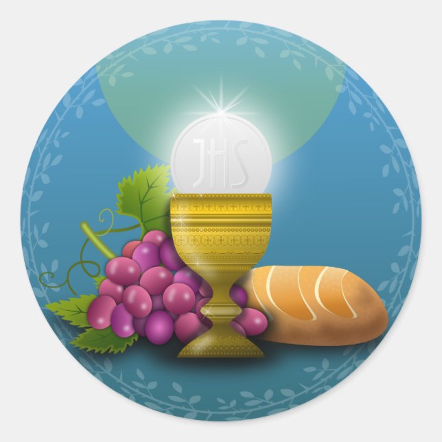 Adesivo Redondo vinhetas de sacramento (Frente)