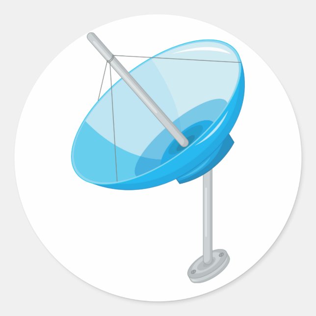 Adesivo Redondo Vinhetas de satélite (Frente)