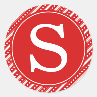 Adesivo Redondo Vinhetas de selagem de envelope de Natal vermelho 