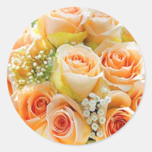 Adesivo Redondo Vinhetas de selagem de envelope rosa